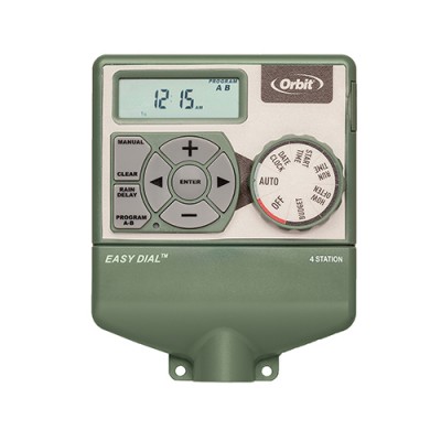 Orbit 4 Station Easy Dial Irrigation Water Timer with Smart Budgeting Feature   